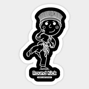 Karate Round Kick Sticker